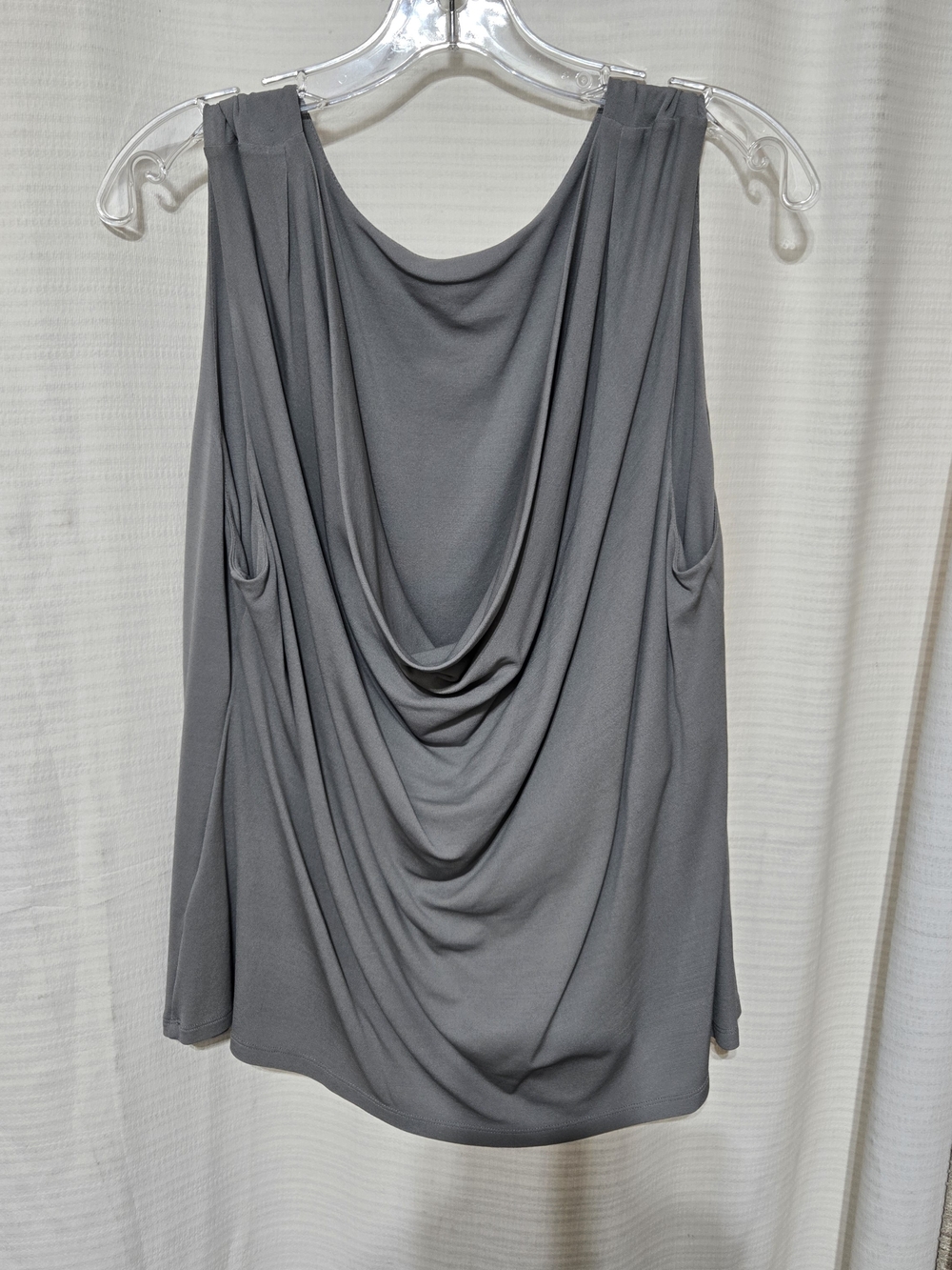 Eileen Fisher Gray Sleeveless Draped Tank - Picture 3 of 7